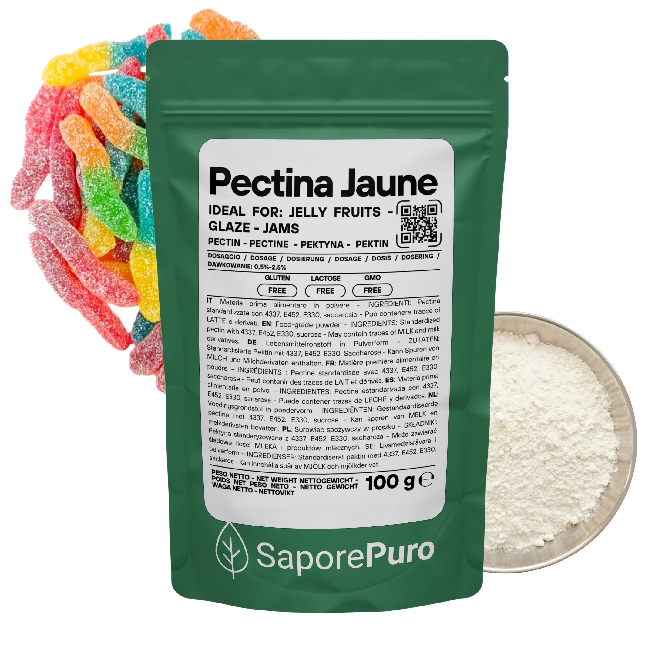 Yellow Pectin (Jaune) SaporePuro - Fruit Jellies, Jams, Thick Gels - SaporePuro